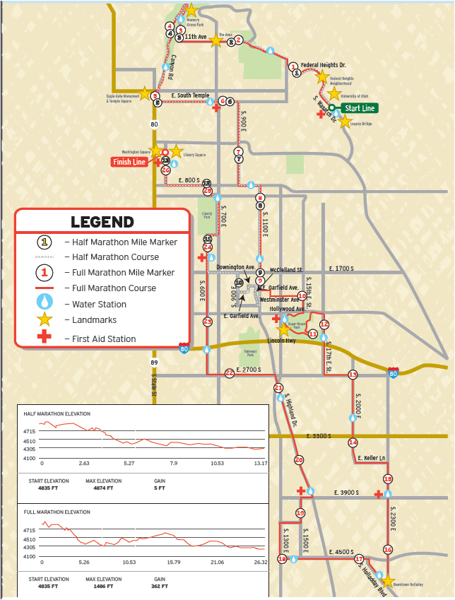 Salt Lake Marathon Route